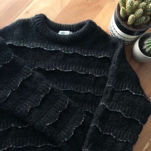 Black knit with shiny ornaments- Zara
